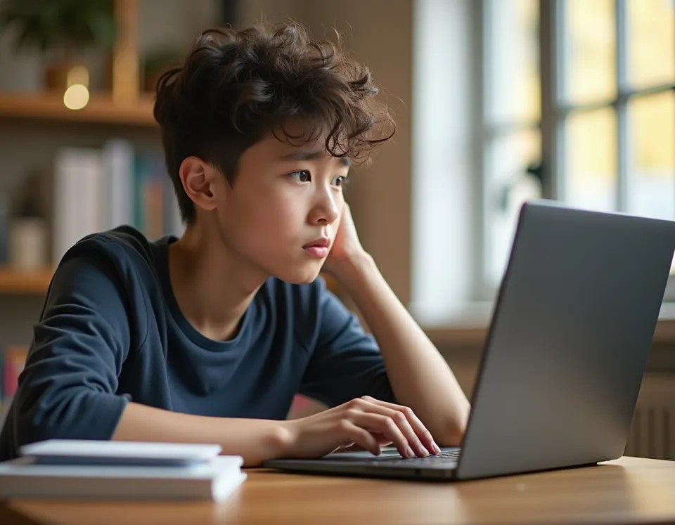 Um aluno diante de um e-mail de phishing convincente